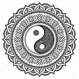 Yin Mandala Henna Tatoo Mandalas Mehndi Ying Decoratieve Stijl Symbool Stockillustratie Vapcap Dynavap Clipartmag Adults Yinyang Orientalischen Ethnischen Verzierung Gezeichnetem sketch template
