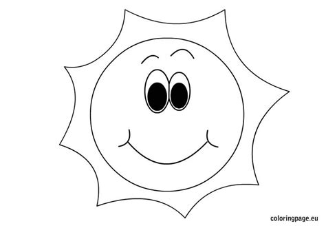 summer sun coloring page