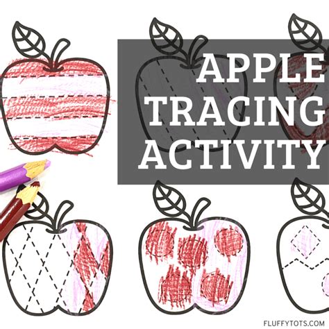 fun  easy apple tracing lines   tracing exciting  kids