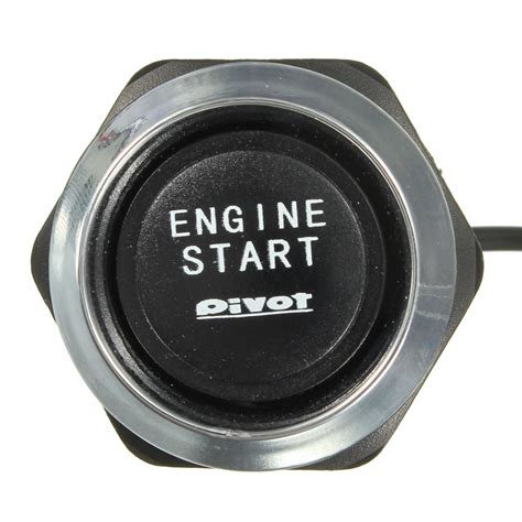 universal  car engine start push button switch ignition starter kit blue led
