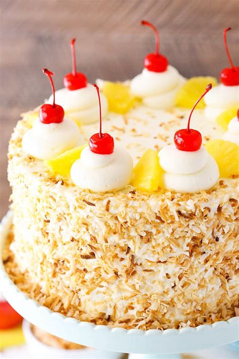 pina colada layer cake pineapple coconut cake recipe