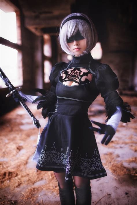 Japan Game Nier Automata Cosplay A2cos 2b Cos Costume Black Dress