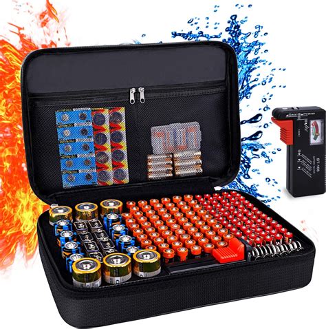 fireproof battery organizer storage case   bt  waterproof explosion proof battery