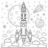 Kosmos Espacio Pracy Karty Weltraum Ausmalbilder Druku Kwiecien Malvorlagen Ufo sketch template