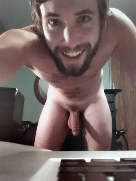 Bearded Cute Guy Shows His Penis Nude Men Pics