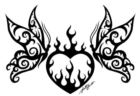 sex tattoo designs butterfly heart tattoo