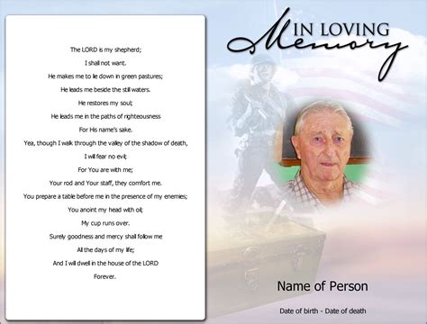 funeral remembrance cards template