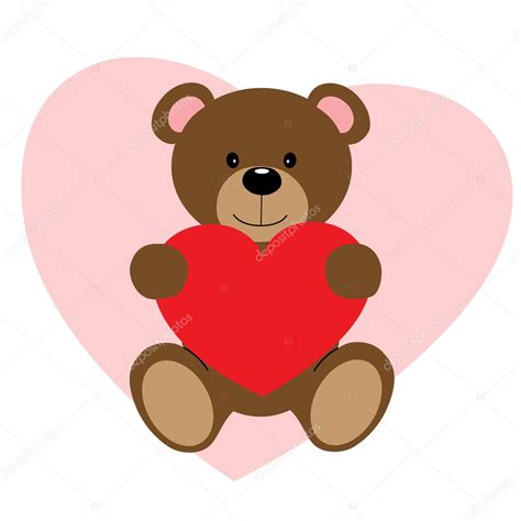 teddy bear holding heart stock vector  cklauts