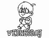 Wednesday Coloring Pages Week Days Wacky Colorear Para Colouring Color Monday Dibujo Print Printable Coloringcrew Getdrawings Miercoles Coloringhome Comments sketch template