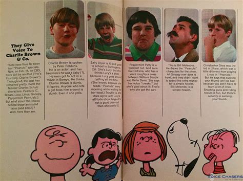 the voice actors behind the peanuts gang 1968 boing boing