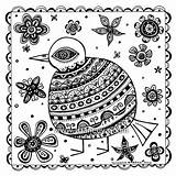 Mexican Coloring Pages Folk Bird Colour Colouring Shop Thaneeya Mcardle Folksy Downloads Re Visit Latino Patterns Drawing Choose Board sketch template