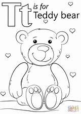 Letter Coloring Teddy Bear Pages Printable Preschool Worksheets Color Alphabet Kindergarten Supercoloring Colouring Sheets Lion Book Davemelillo Letters Getcolorings Puzzle sketch template
