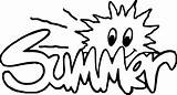 Summer Coloring Text Wecoloringpage sketch template
