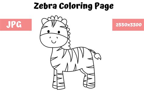 coloring page  kids zebra graphic  mybeautifulfiles creative