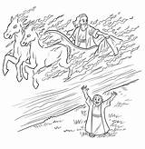Elijah Chariot Fire Coloring Bible Pages Chariots Story School Kids Widow Drawing Crafts Sunday Horse Stories Printable Colouring Para Colorir sketch template