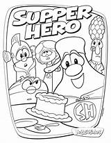 Coloring Veggie Tales Pages Veggietales Printable Color Vegetable Print Coloring4free Supper Hero Easter Larry Coiled Getdrawings Ducky George King Cl sketch template