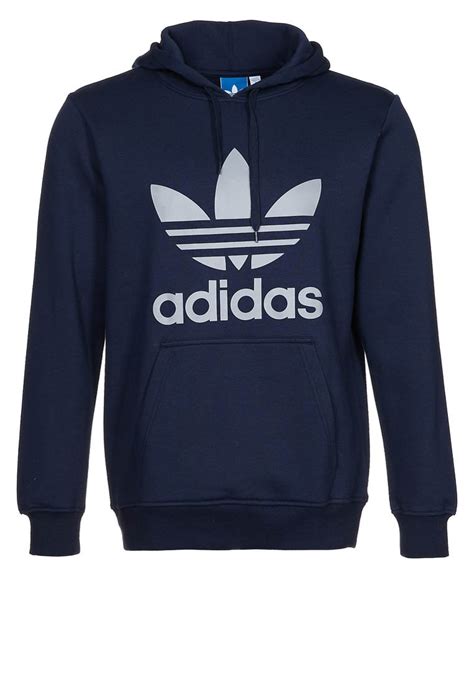 adidas originals trefoil hoodie blauw zalandobe