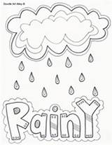 Rainy Classroomdoodles Cloudy Worksheets Theme Sobres sketch template