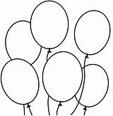 Balloon Coloring Pages Balloons Printable Kids Drawing Print Clipart Template Birthday Line Hot Air Coloring4free Color Six Clip Cut Az sketch template
