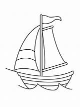 Sailboat Segelboot Ausmalbilder Malvorlagen sketch template