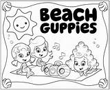 Guppies Mewarnai Getdrawings Everfreecoloring sketch template