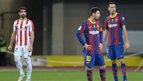 Lionel Messi Sent Off As Barcelona Fall To Supercopa Final Defeat To