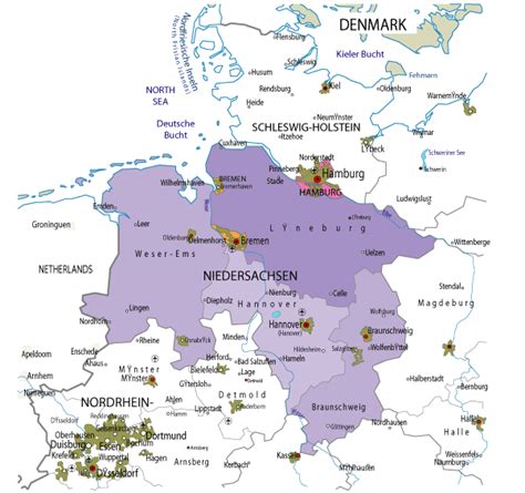 map  niedersachsen  germany germany map germany map