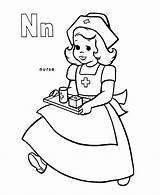 Nurse Coloring Printable sketch template