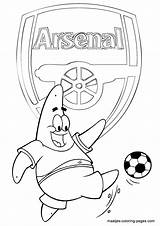 Arsenal Coloring Soccer Patrick Pages Logo Playing Football Printable Club sketch template