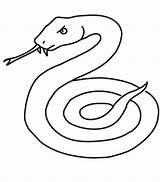 Snake Coloring Pages Printable Serpent Coloriage Snakes Simple Animals Cobra Dessiner Drawings Print Drawing Animal Line Realistic Color Python Un sketch template