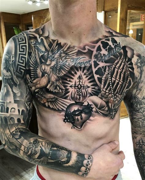 Pin By İsmail On Skull Chest Tattoo Men Cool Chest Tattoos Chest