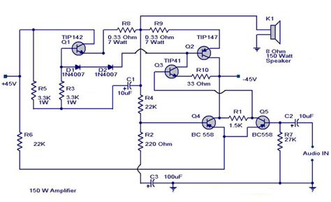 simple  amplifier circuit diagram circuits diagram lab
