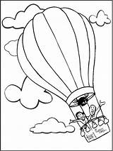 Luchtballon Kleurplaten sketch template