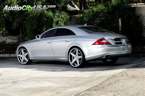 mercedes benz cls    azad  silver face chrome lip staggered wheels mbworld