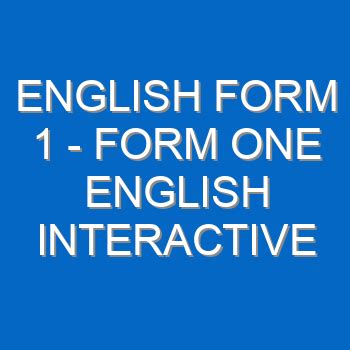 english form  form  english interactive series ecolebooks