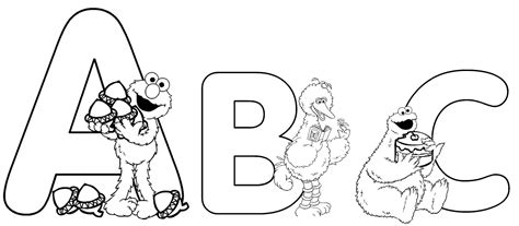 sesame street alphabet coloring pages printable