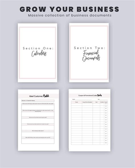 business planner  printable pages calendars blog etsy small