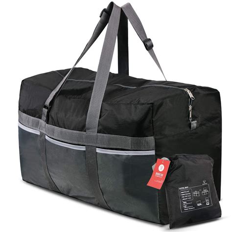 redcamp extra large  duffle bag  black lightweight waterproof travel duffel bag foldable