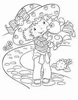 Strawberry Shortcake Coloring Pages Kids Simple sketch template