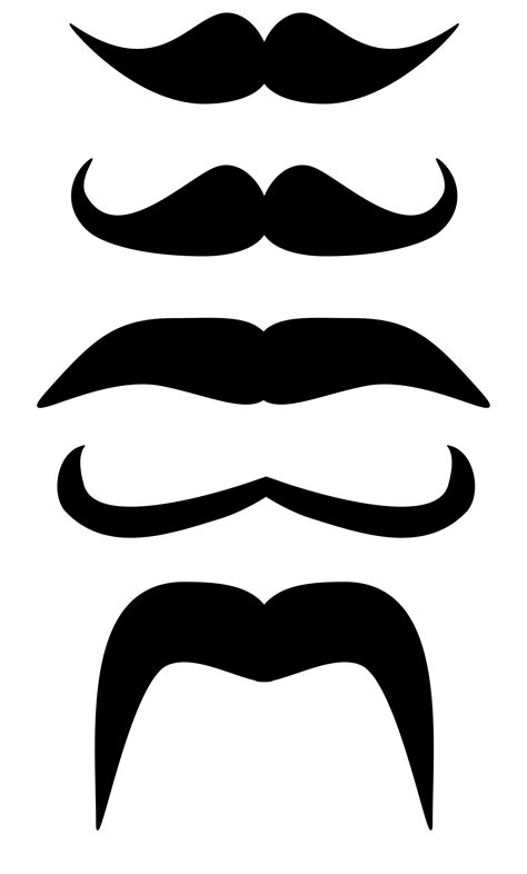printable mustache cut outs print   show  mo mustache  goatee mustache