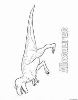 Coloring Allosaurus Dinosaur Pages Printable Print sketch template