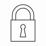 Lock Outline Clipart Key Cliparts Padlock Clip Door Clipartmag Library sketch template