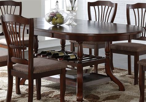 bixby espresso oval extendable dining table   classic coleman
