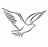 Dove Clip Clipart Descending Symbol Christian Bird Clipartix sketch template