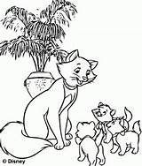 Aristocats Coloring Kids Pages Print Disney Color sketch template