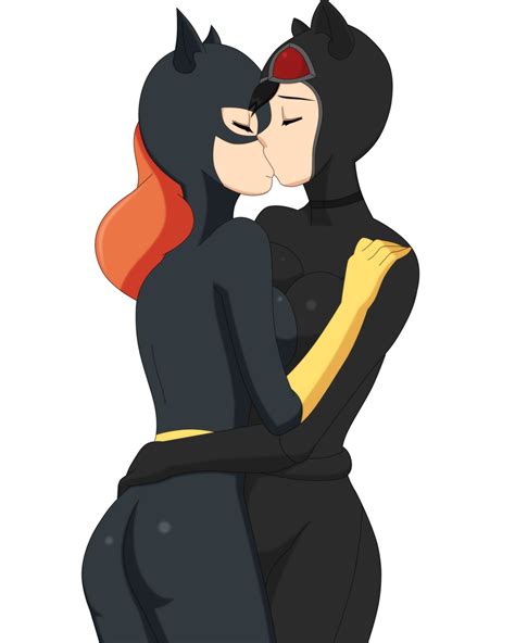 xbooru ass barbara gordon batgirl batman blackangel014 artist catwoman dc dcau kissing