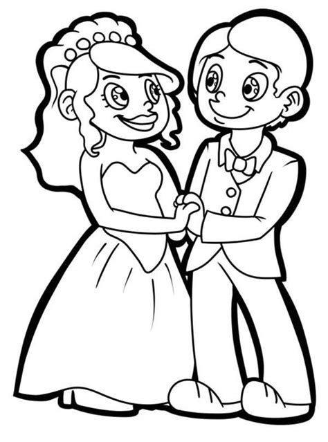 wedding couple coloring page coloring sun wedding coloring pages