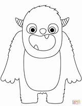 Monster Coloring Pages Printable Cute Cartoon Monsters Supercoloring Halloween Kids Kinder Two Puzzle Für sketch template