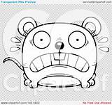 Mascot Lineart Scared Mouse Character Illustration Cartoon Graphic Royalty Clipart Vector Cory Thoman sketch template