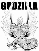 Godzilla Ghidorah Mecha sketch template